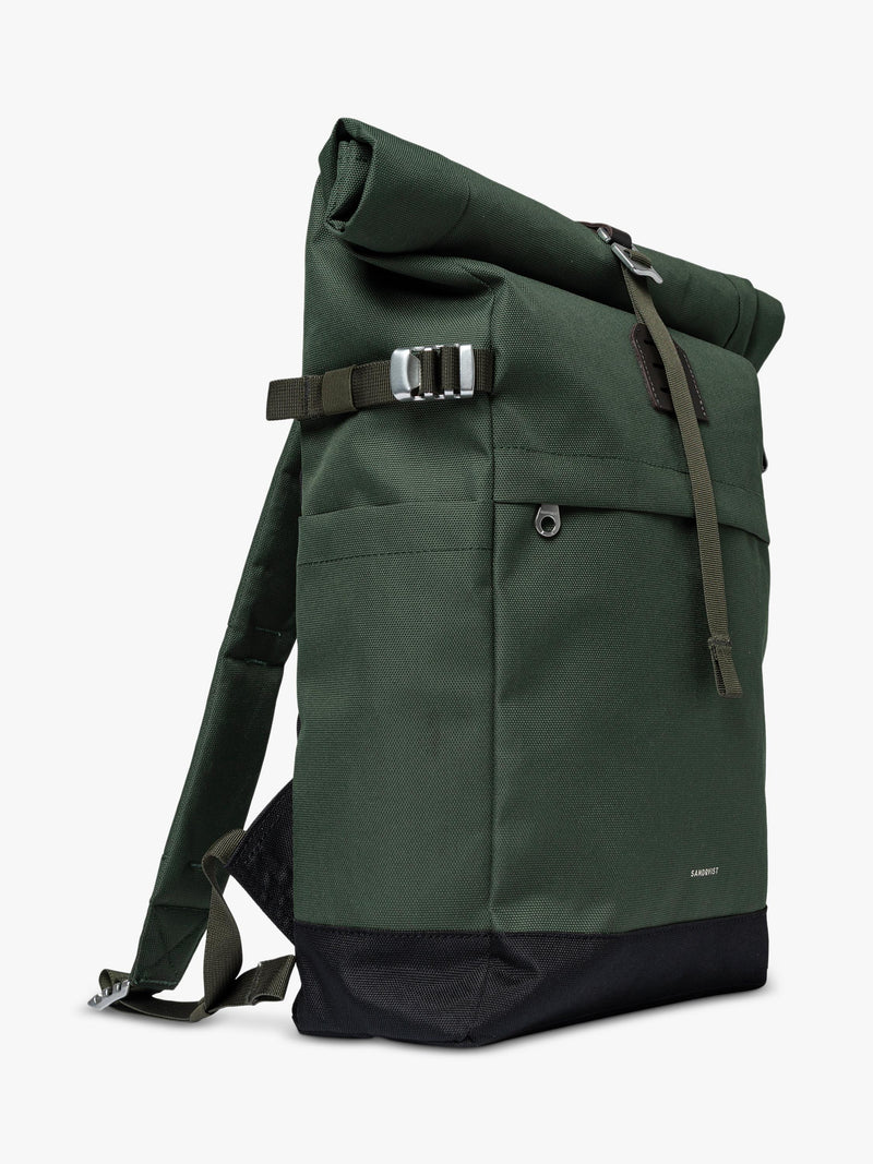Sandqvist Icon Rolltop Backpack Multi Olive - British product