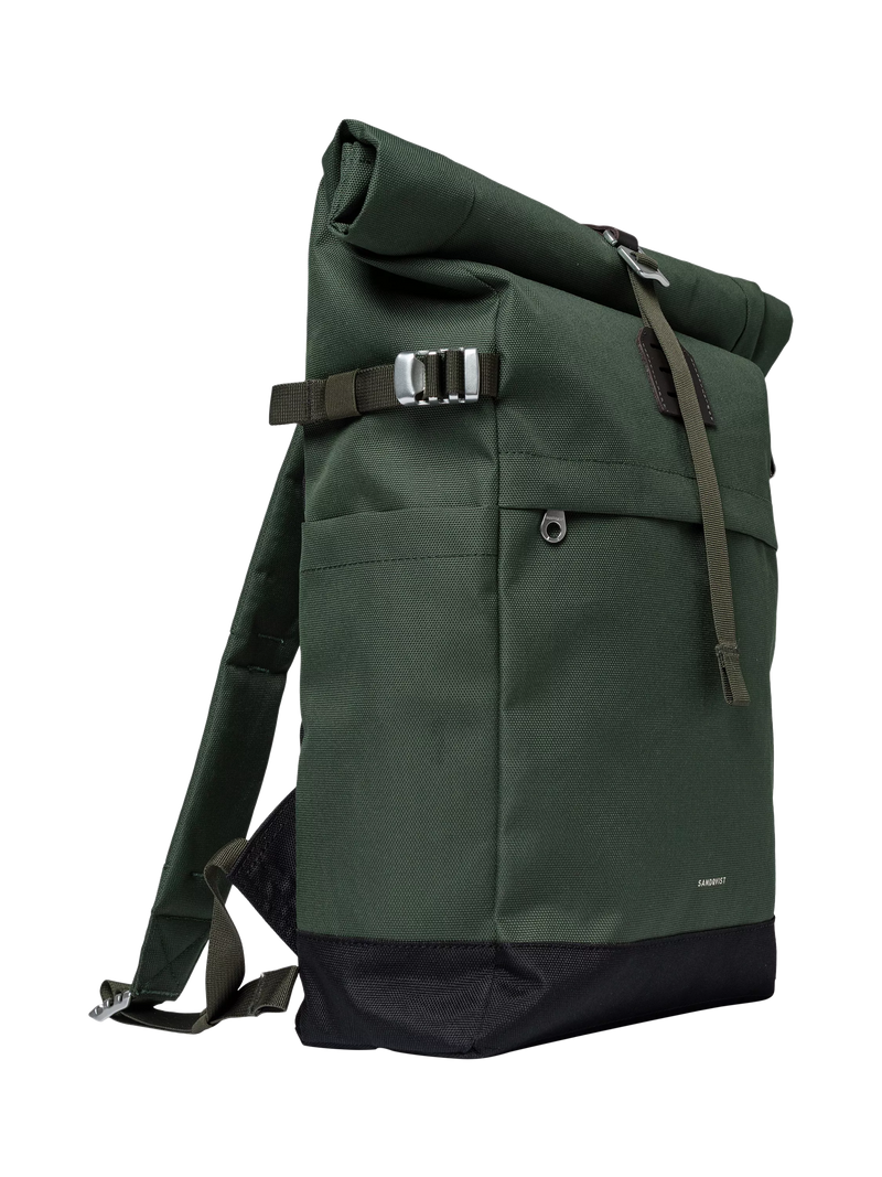 Sandqvist Icon Rolltop Backpack Multi Olive - British product