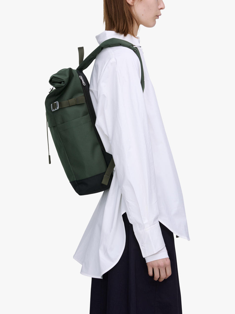 Sandqvist Icon Rolltop Backpack Multi Olive - British product