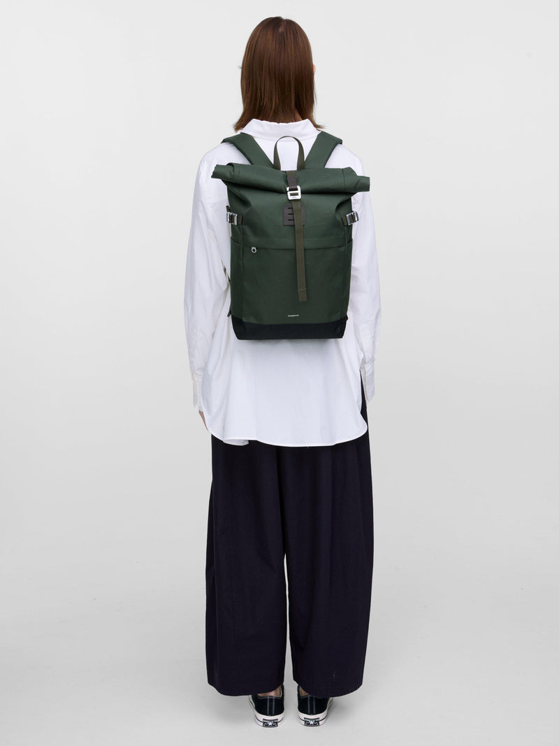 Sandqvist Icon Rolltop Backpack Multi Olive - British product