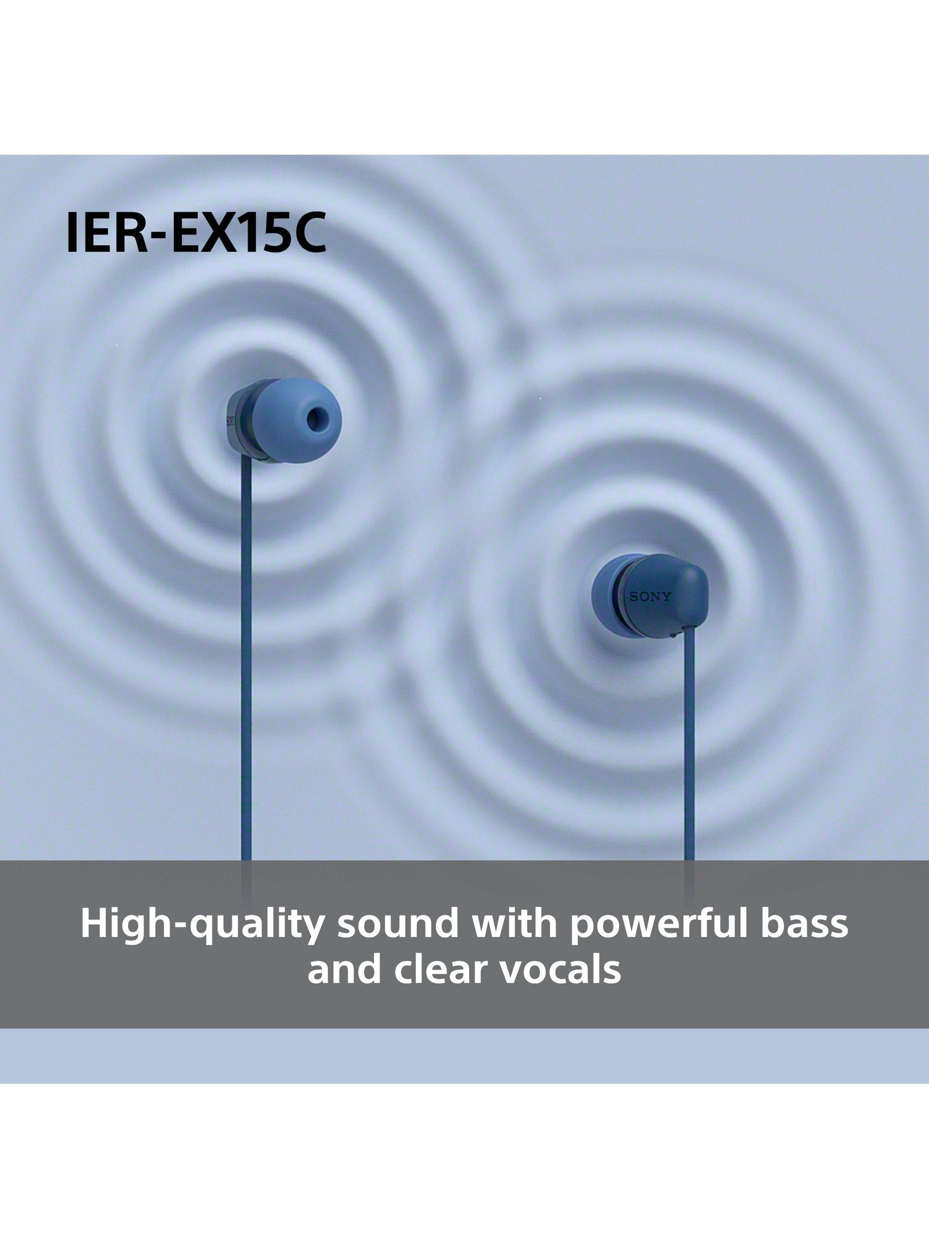 Sony IER-EX15C USB-C earbuds black lightweight, imported from the UK