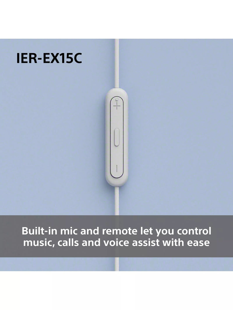 Sony IER-EX15C USB-C earbuds black lightweight, imported from the UK