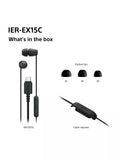 Sony IER-EX15C USB-C earbuds black lightweight, imported from the UK