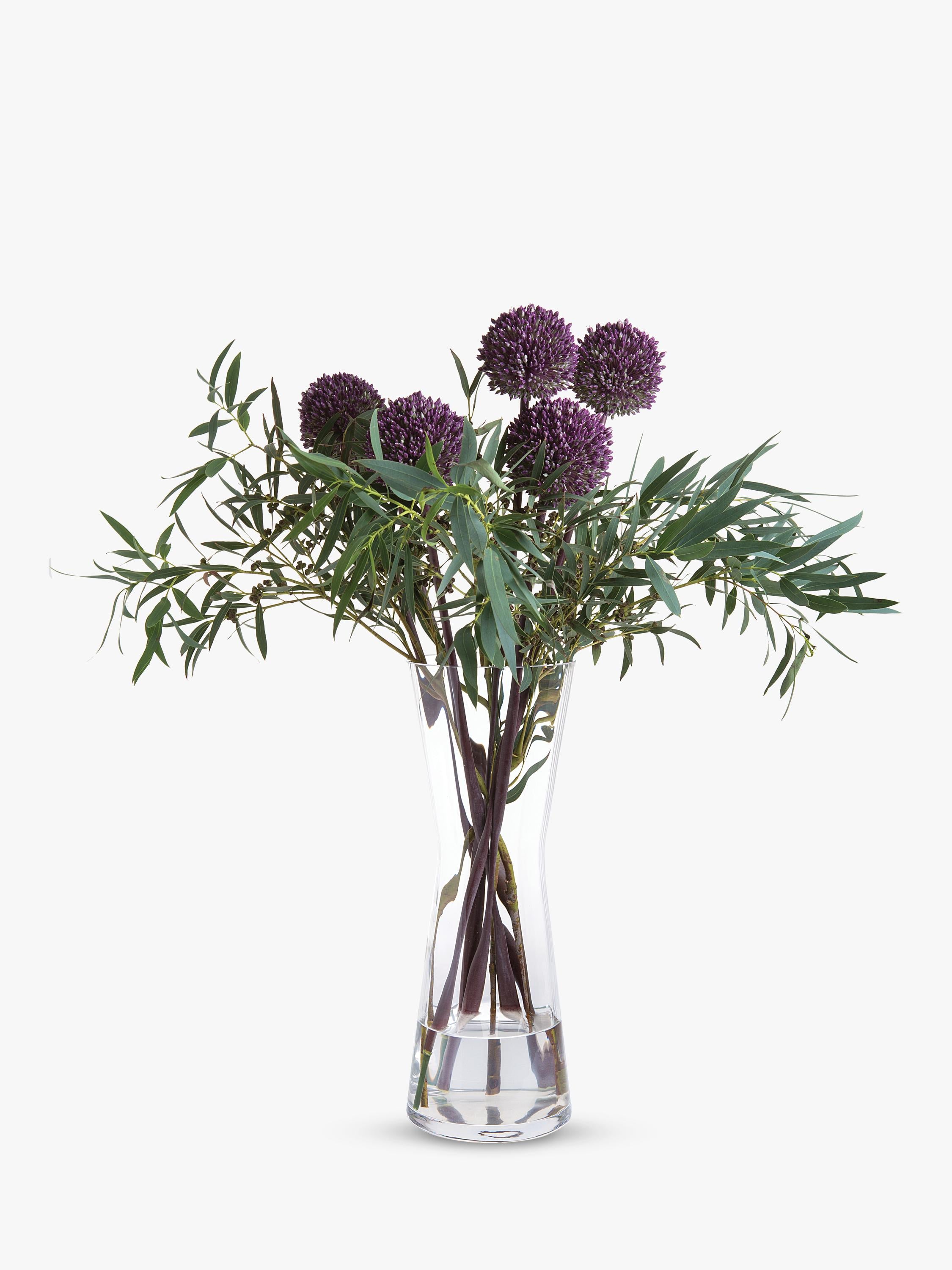 Dartington Crystal gladioli glass vase 36cm, imported from the UK