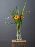 Dartington Crystal gladioli glass vase 36cm, imported from the UK