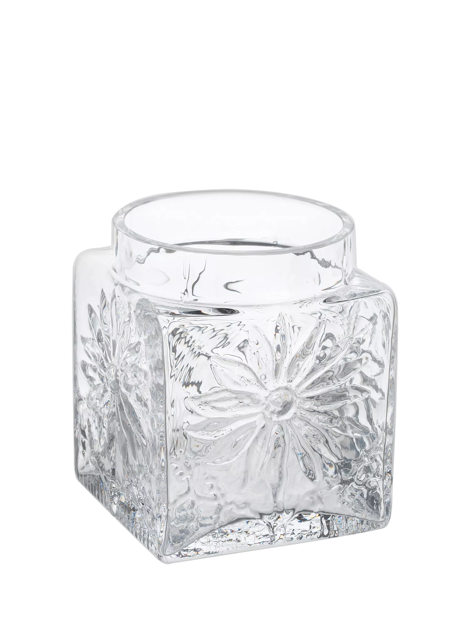 Dartington Crystal Marguerite Square vase 12cm, imported from the UK