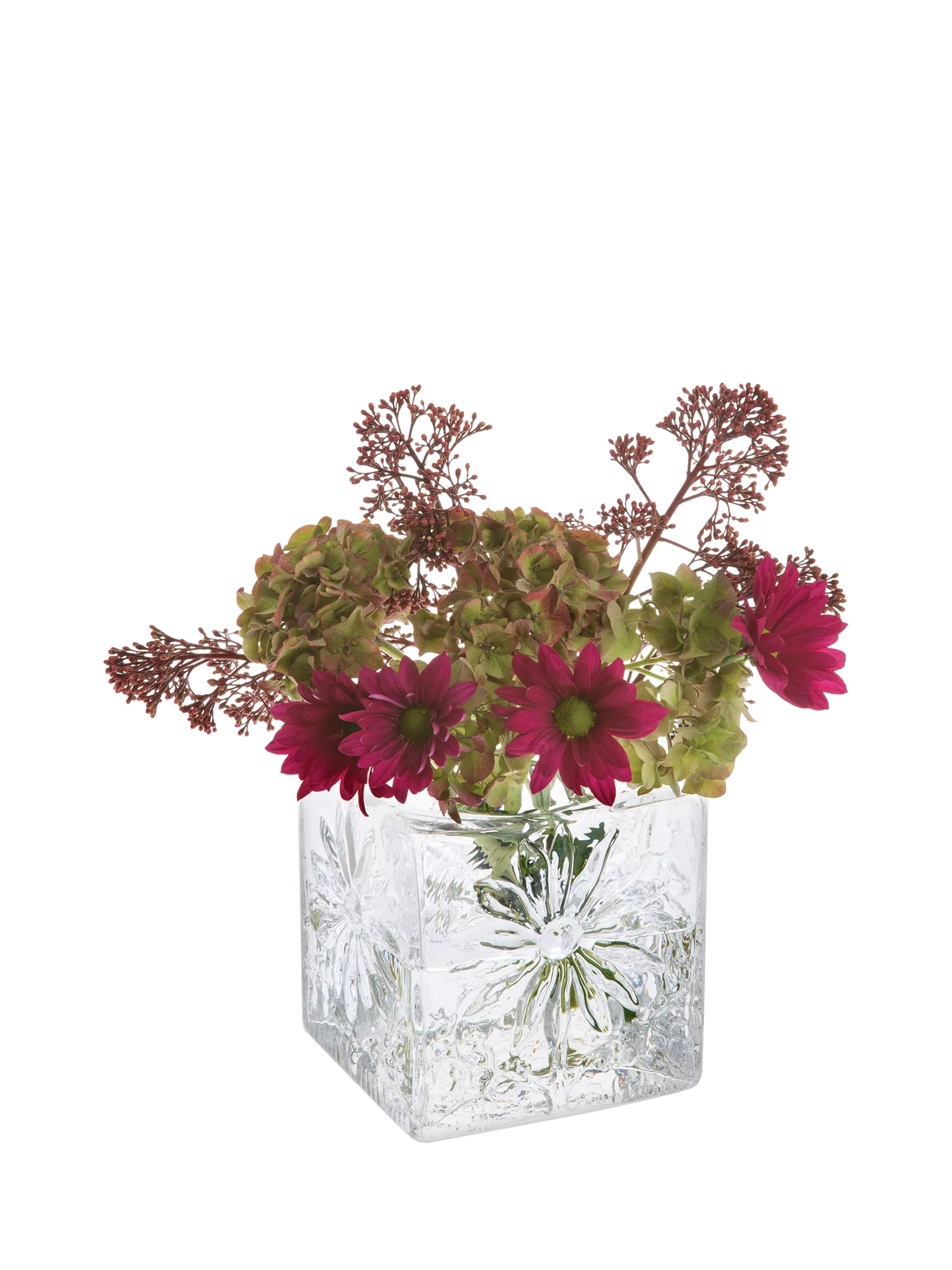 Dartington Crystal Marguerite Square vase 12cm, imported from the UK