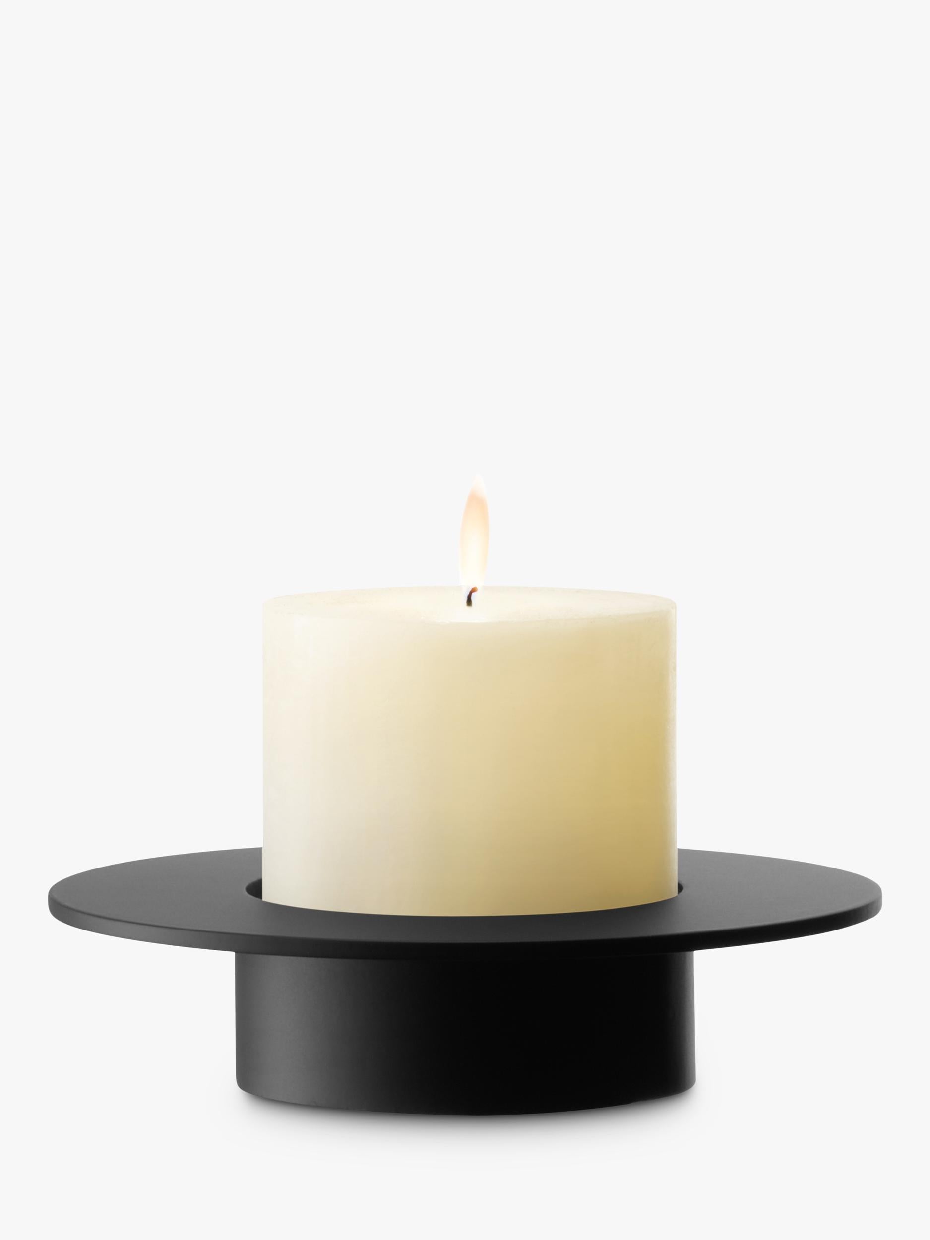 LSA Beacon ribbed glass candle holder vase H14cm, imported from the UK
