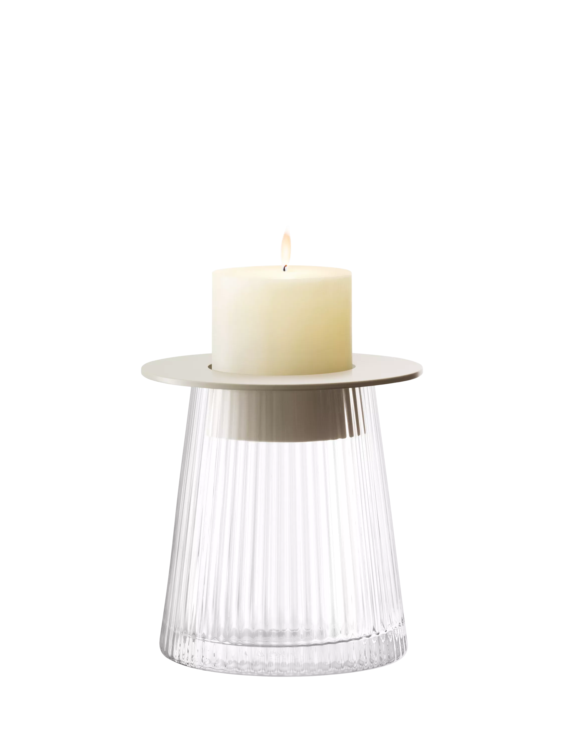 LSA International Beacon glass candle holder H14cm - British product