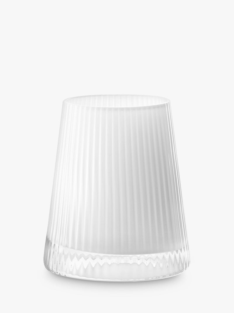 LSA International Beacon ribbed glass candle holder vase H14cm, UK version