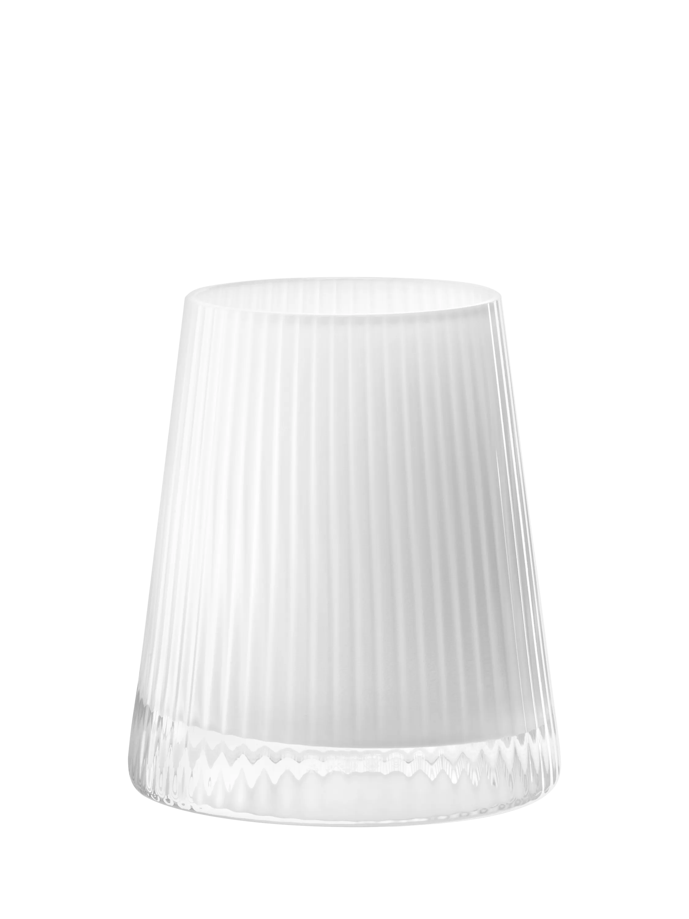 LSA International Beacon ribbed glass candle holder vase H14cm, UK version