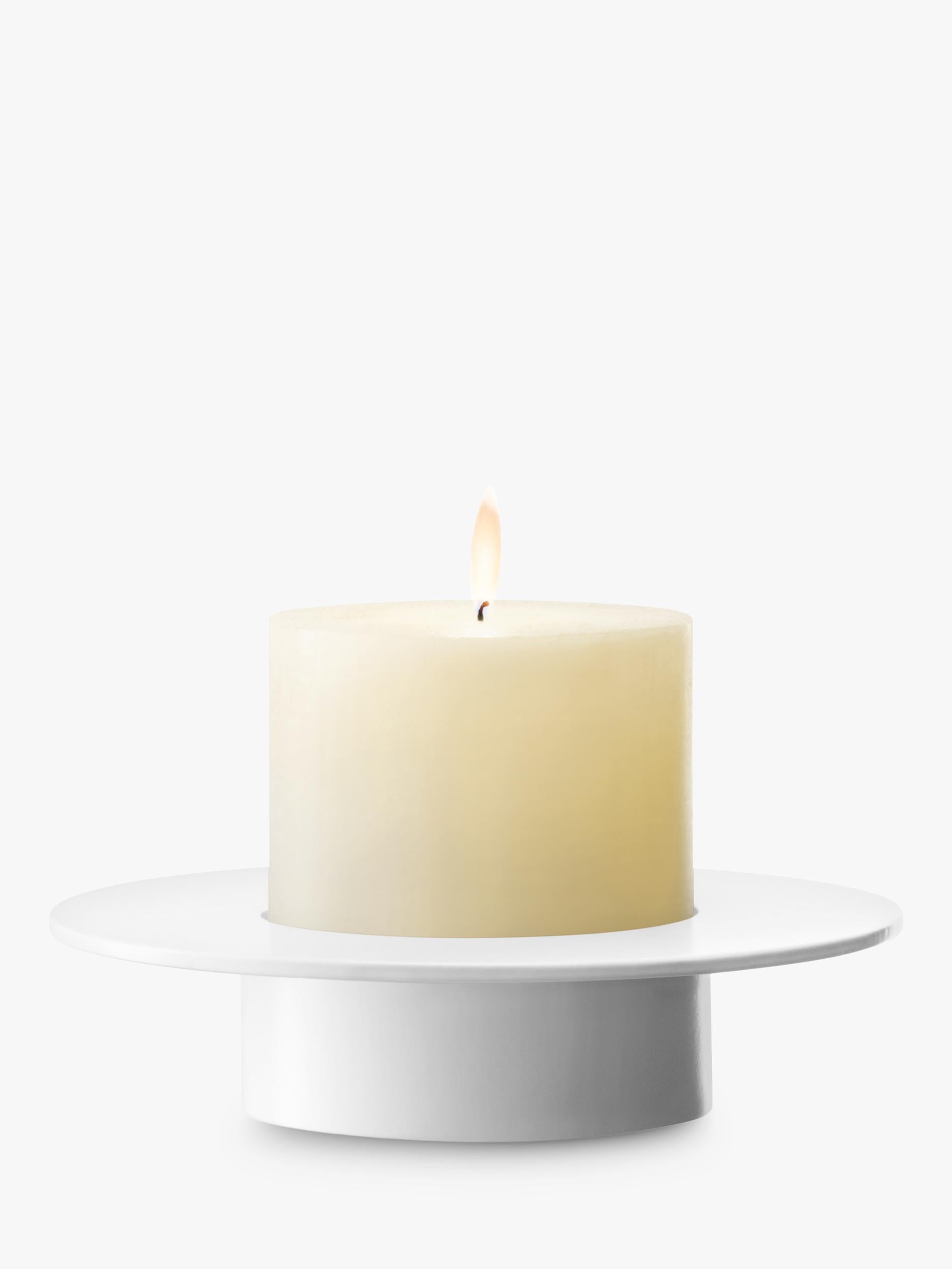 LSA International Beacon ribbed glass candle holder vase H14cm, UK version