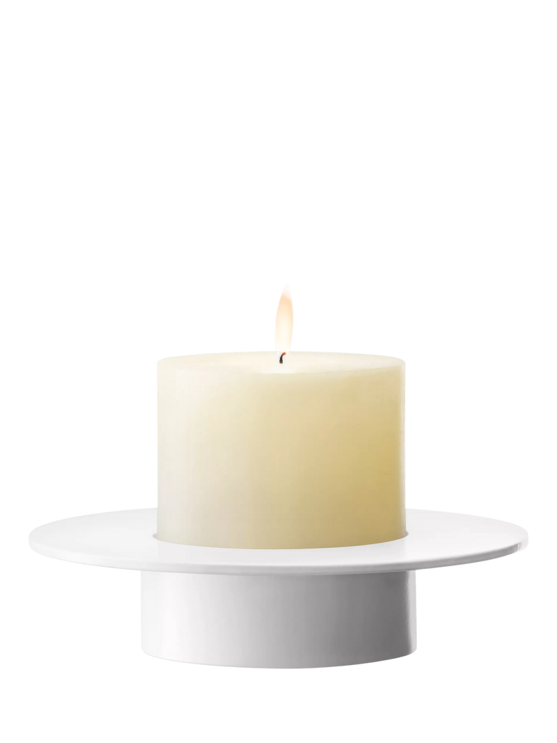 LSA International Beacon ribbed glass candle holder vase H14cm, UK version