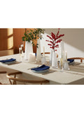 LSA International Beacon ribbed glass candle holder vase H14cm, UK version
