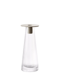 LSA International Beacon ribbed glass candle holder 22cm British product