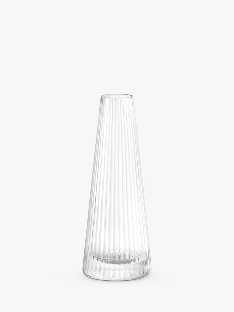 LSA International Beacon ribbed glass candle holder 22cm British product