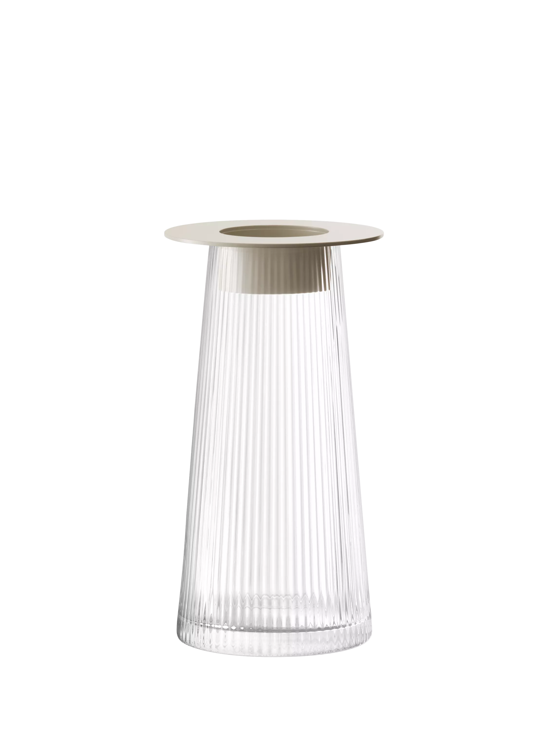 LSA International Beacon ribbed glass candle holder and vase H30cm - British product