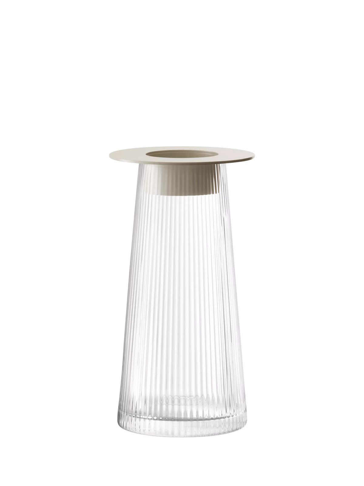 LSA International Beacon ribbed glass candle holder and vase H30cm - British product