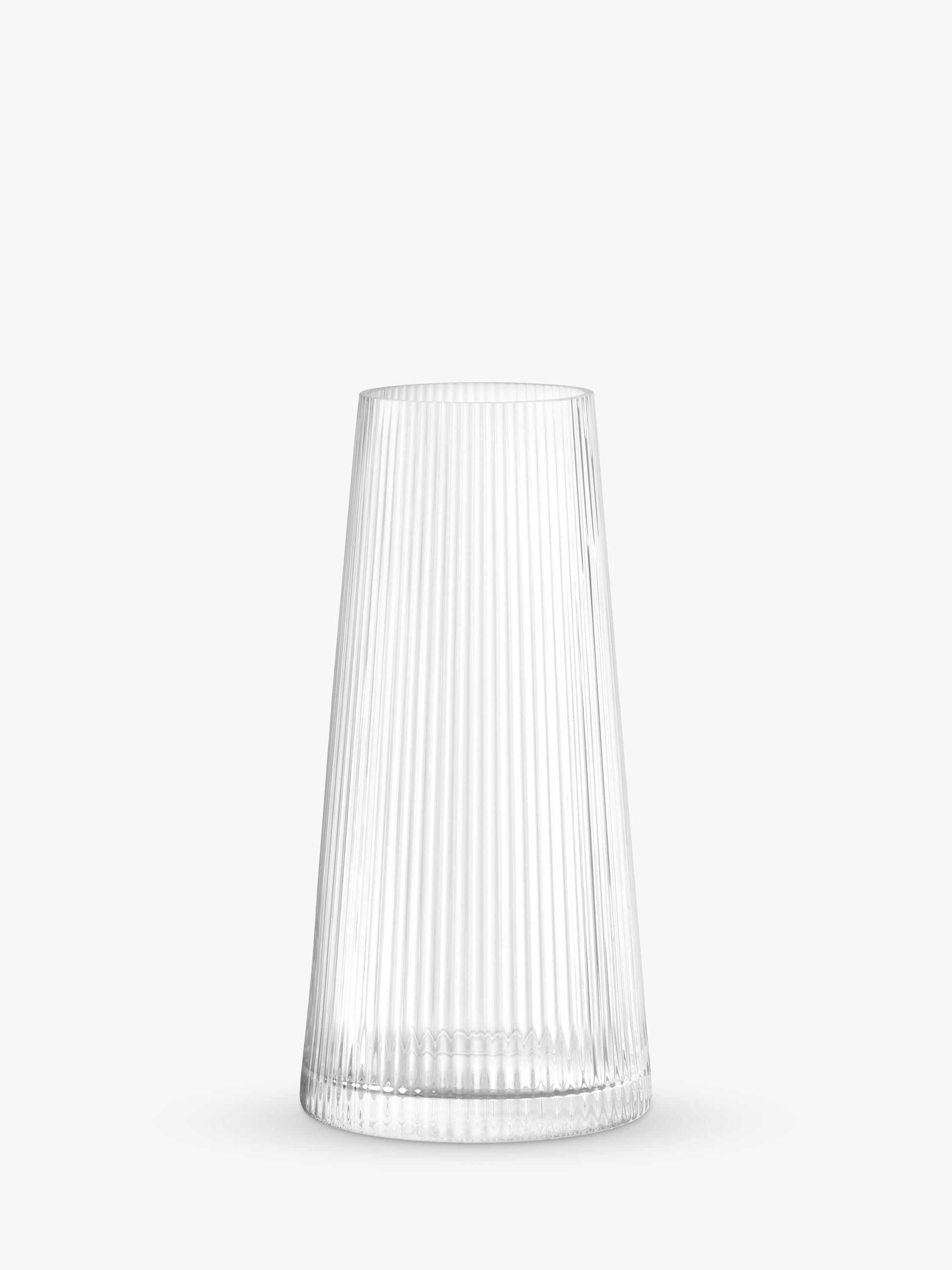 LSA International Beacon ribbed glass candle holder and vase H30cm - British product