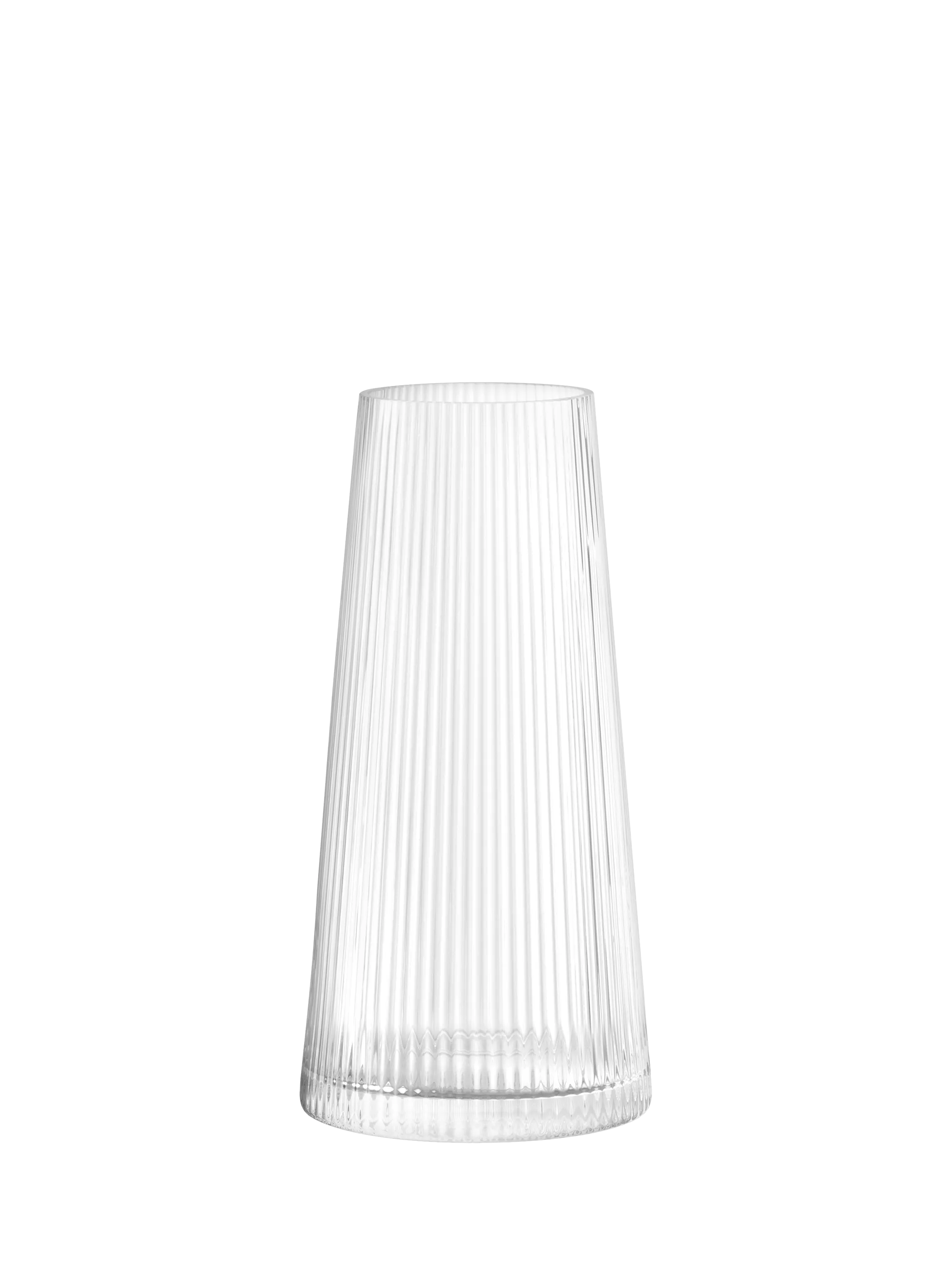 LSA International Beacon ribbed glass candle holder and vase H30cm - British product