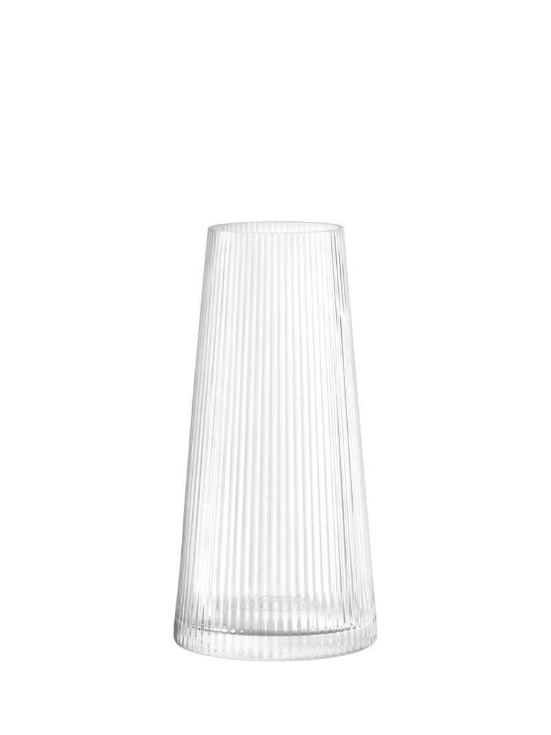 LSA International Beacon ribbed glass candle holder and vase H30cm - British product