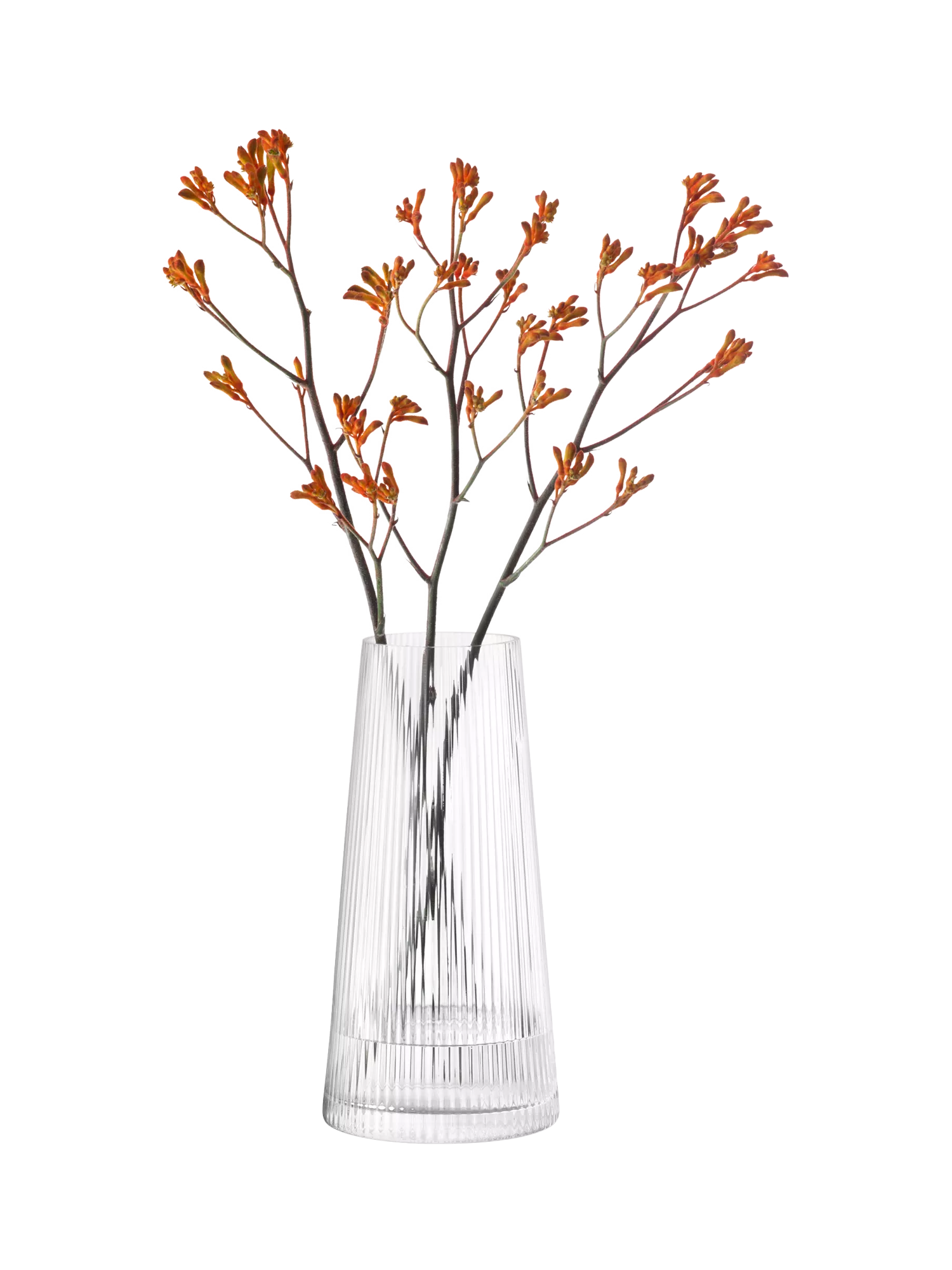 LSA International Beacon ribbed glass candle holder and vase H30cm - British product