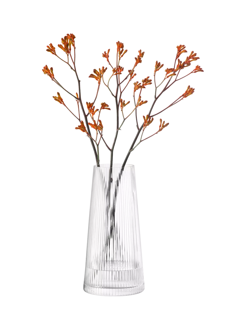 LSA International Beacon ribbed glass candle holder and vase H30cm - British product
