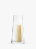 LSA International Beacon ribbed glass candle holder and vase H30cm - British product