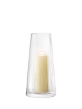 LSA International Beacon ribbed glass candle holder and vase H30cm - British product