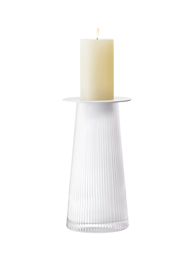 LSA International glass candle holder H30cm, UK version