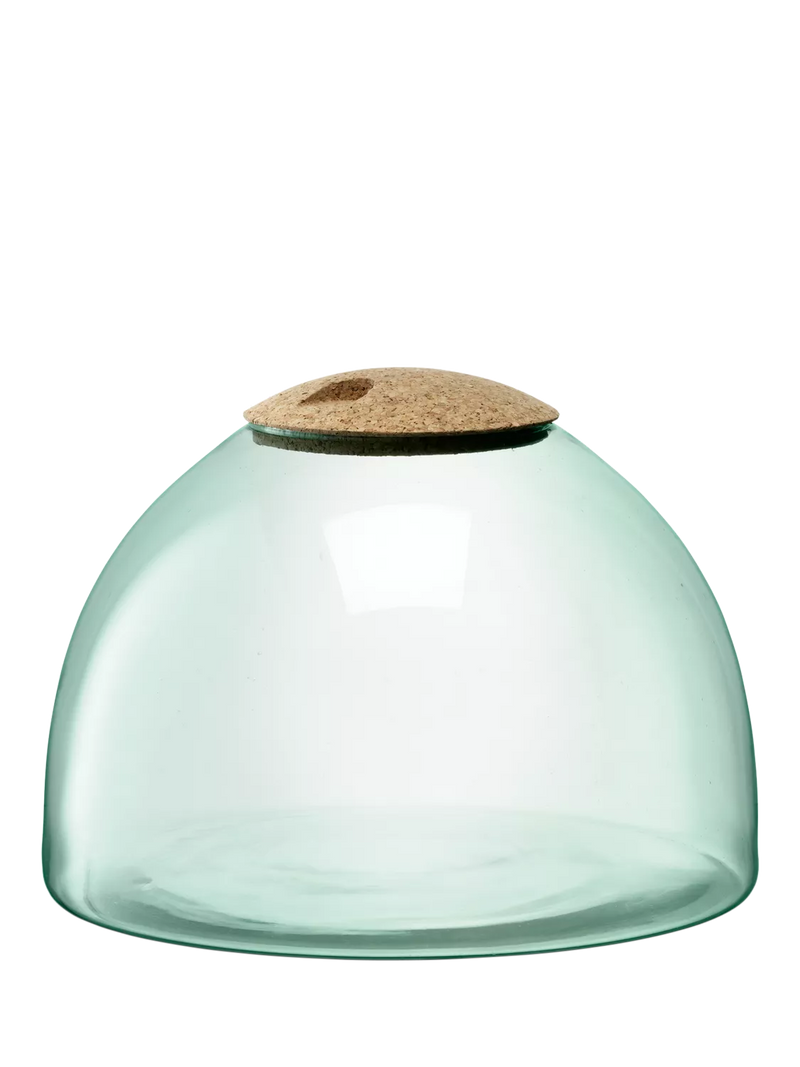 LSA International Canopy closed garden planter recycled glass H22cm, UK version