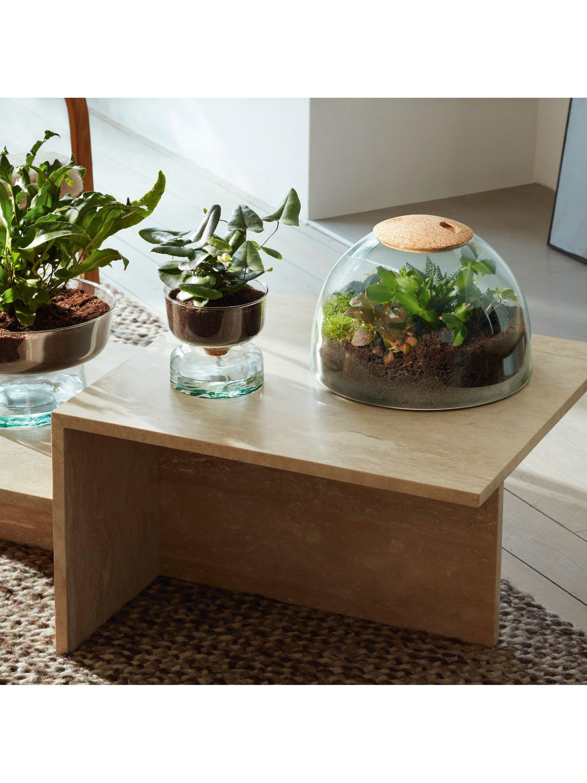 LSA International Canopy closed garden planter recycled glass H22cm, UK version