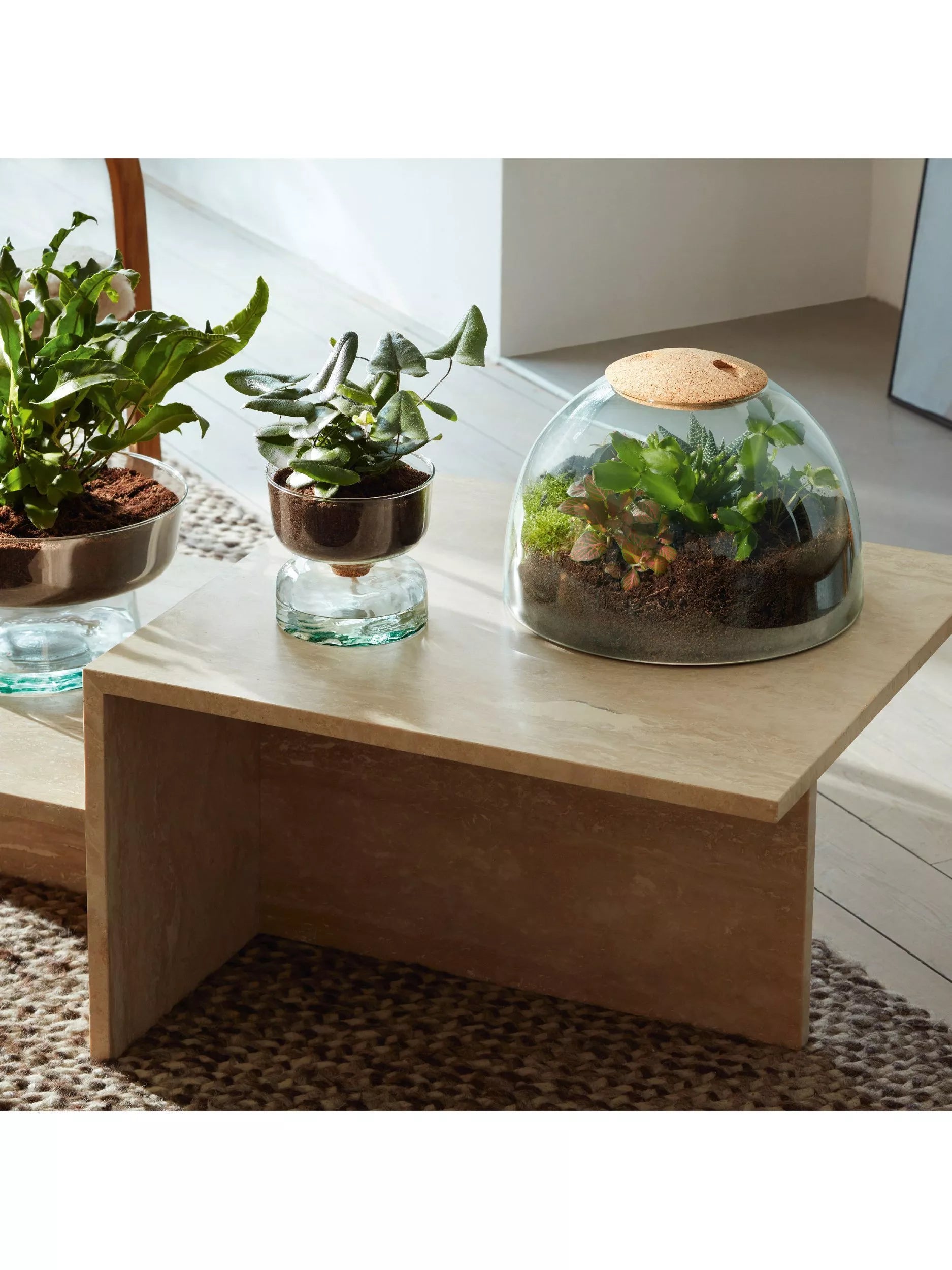 LSA International Canopy closed garden planter recycled glass H22cm, UK version