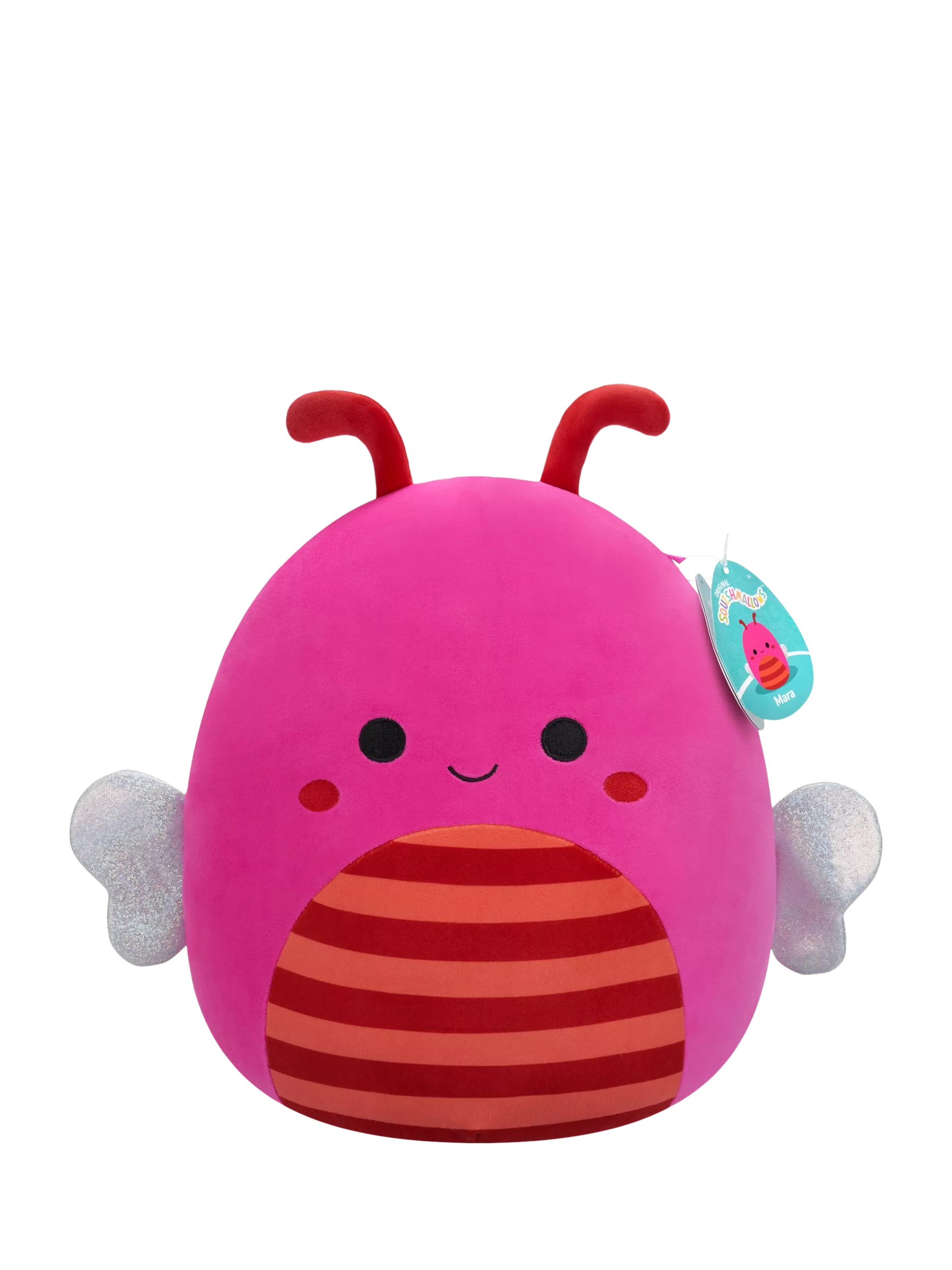 Squishmallows Mara hot pink bee plush 12 inches, imported from the UK