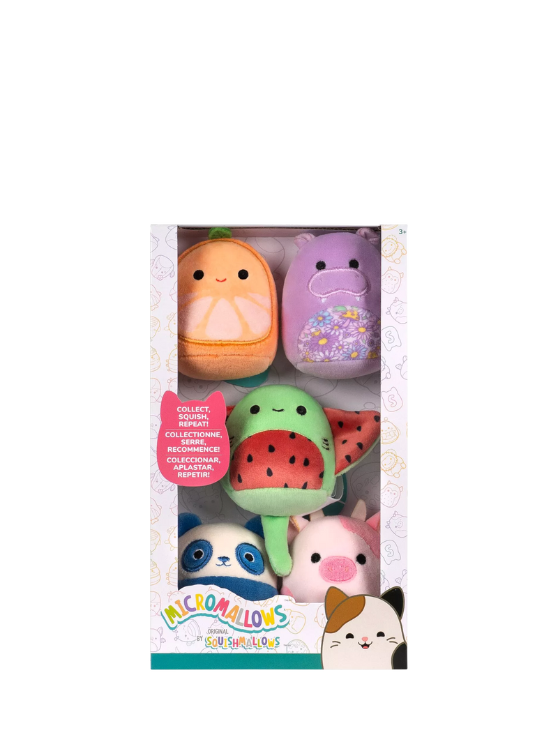 Micromallows plush toy 5-pack with characters (British brand)