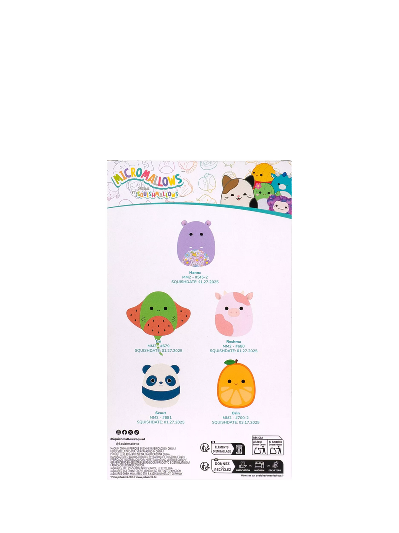 Micromallows plush toy 5-pack with characters (British brand)