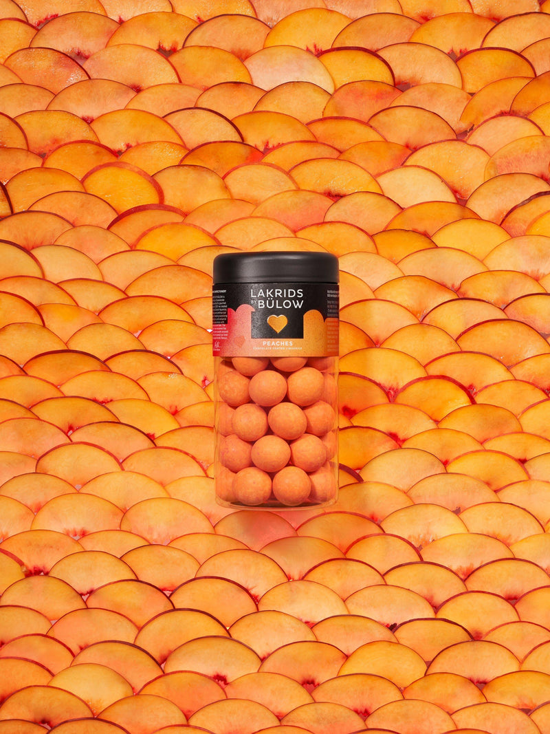 LAKRIDS BY BÜLOW chocolate coated liquorice Peaches 270g, UK version