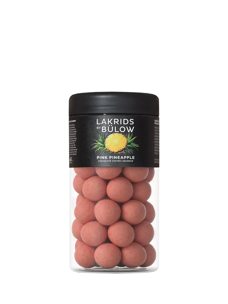 Lakrids by Bülow Pink Pineapple chocolate liquorice 270g, imported from the UK