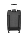 Eastpak Transit'r large 4-wheel suitcase in black denim, UK version