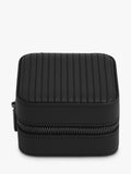 Stackers fluted watch and jewellery box black faux leather, UK version