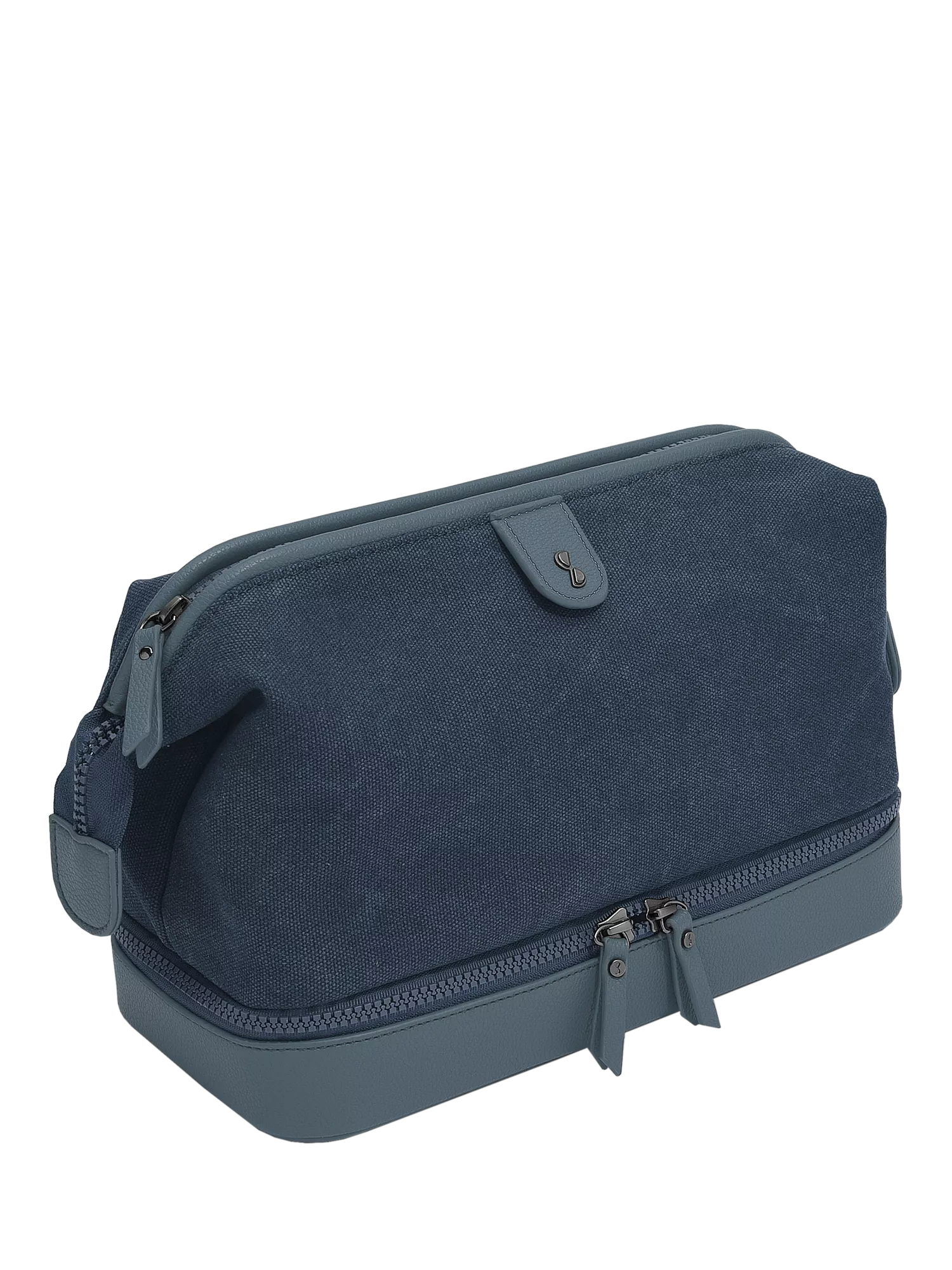 Stackers blue canvas wash bag, UK version