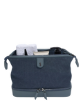 Stackers blue canvas wash bag, UK version