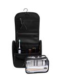 Stackers fluted large hanging wash bag black, British brand