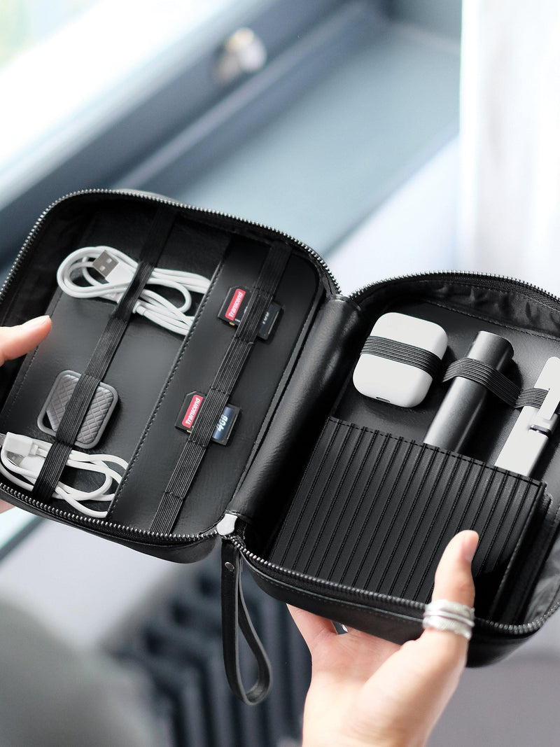 Stackers cable tidy PU organiser case 20x16x7cm (British brand)