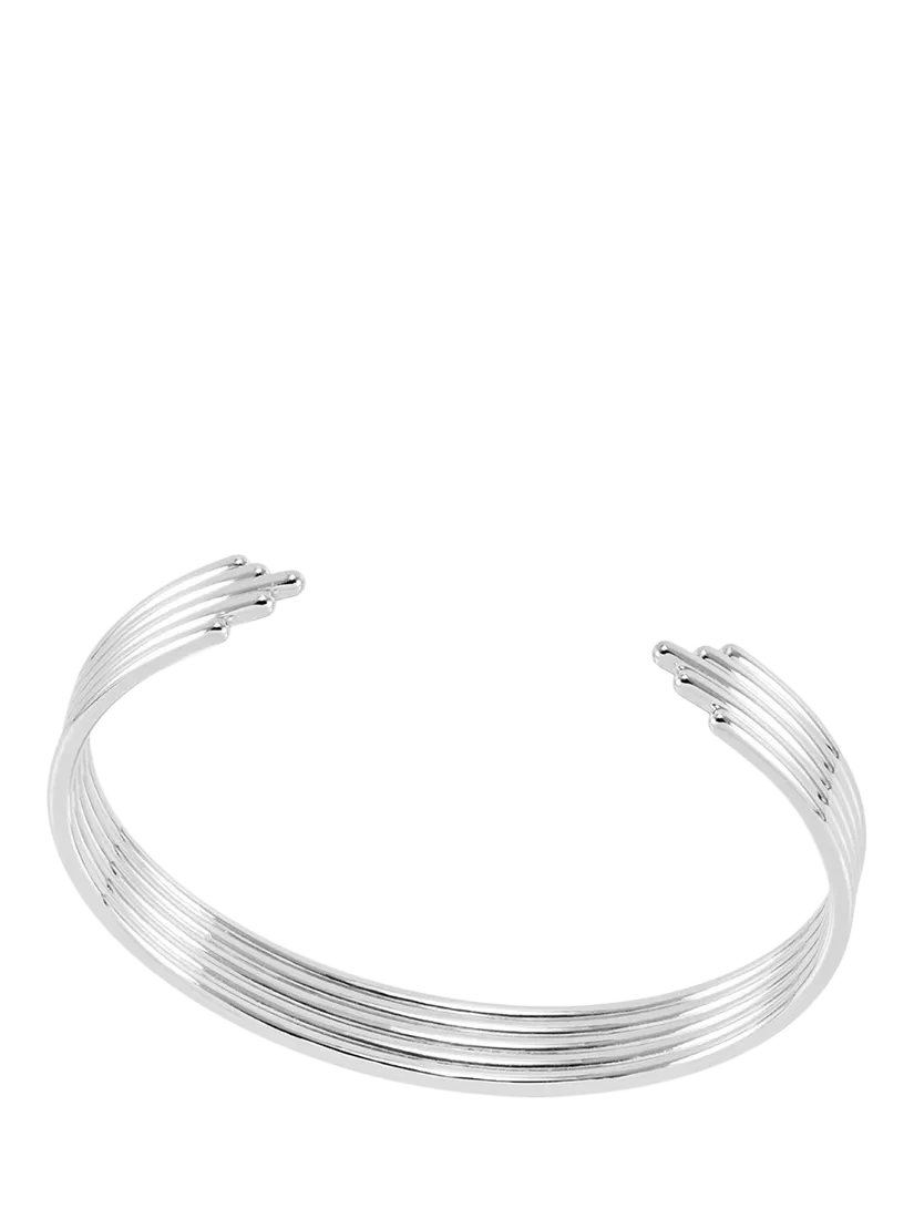 Rachel Jackson London Lifestream Statement Bangle, Silver