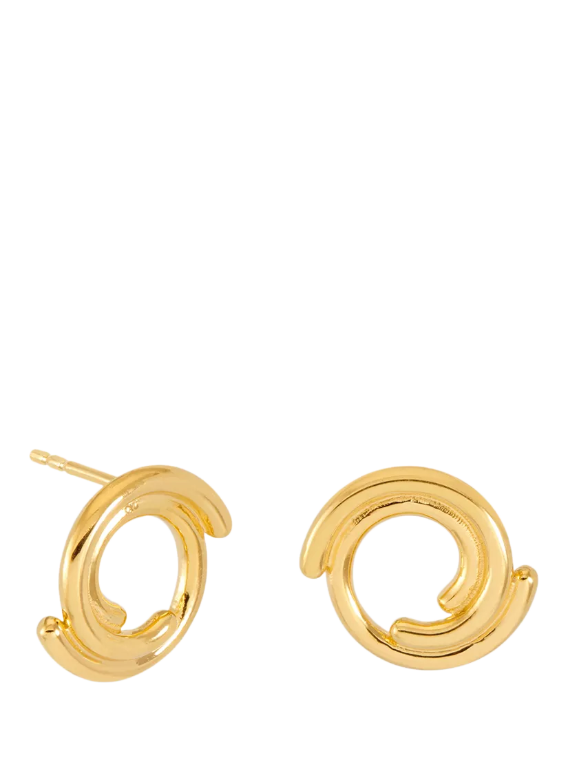 Rachel Jackson London Evolve stud earrings gold 12mm, UK version