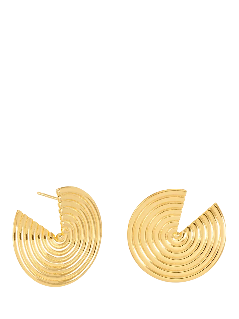 Rachel Jackson London gold front-facing hoop earrings (British brand)