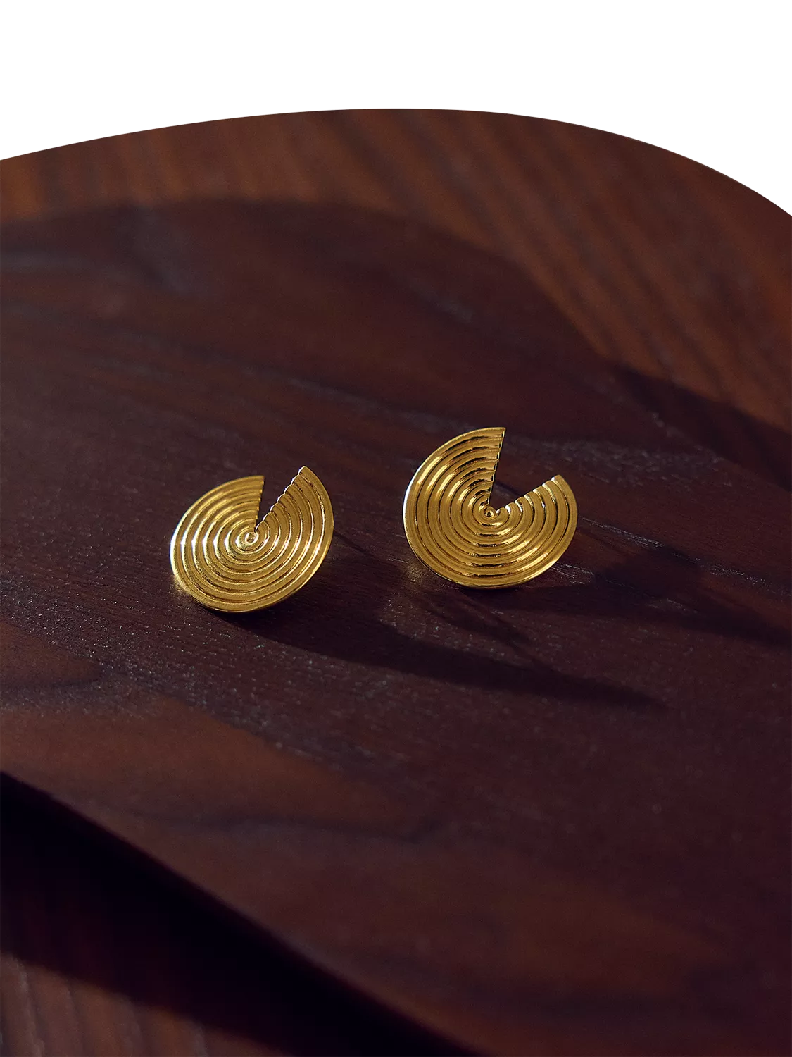 Rachel Jackson London gold front-facing hoop earrings (British brand)