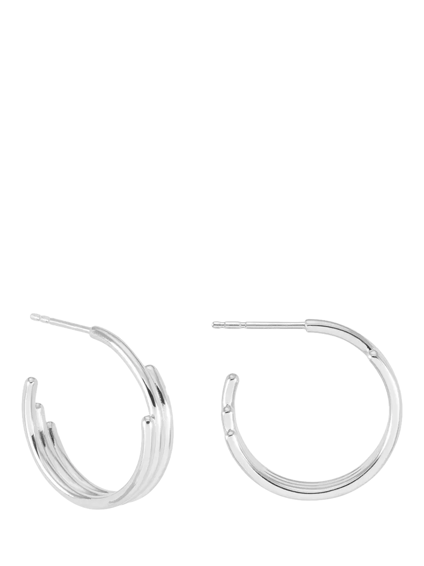 Rachel Jackson London Medium Evolve Hoop Earrings, Silver