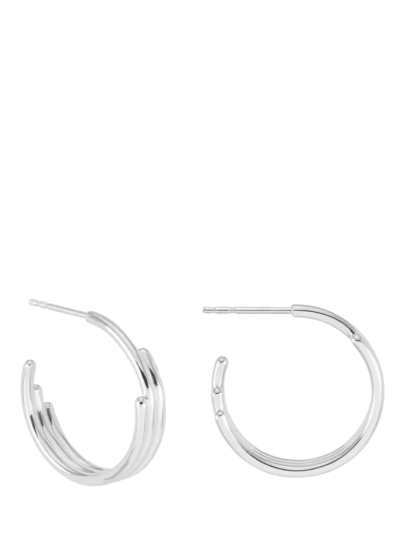 Rachel Jackson London Medium Evolve Hoop Earrings, Silver
